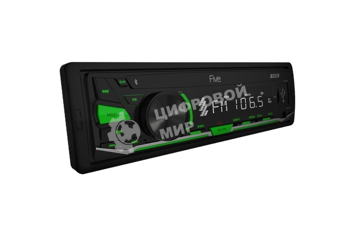 Автомагнитола FIVE F-20G, 1 DIN, Bluetooth, USB Type-A, AUX