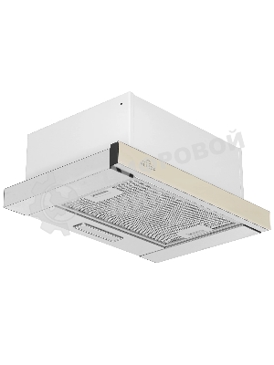 Вытяжка телескопическая Elikor Интегра Glass 45Н-400-В2Д бежевый/серебристый, 45 см, 400 куб. м/ч, 55 дБ