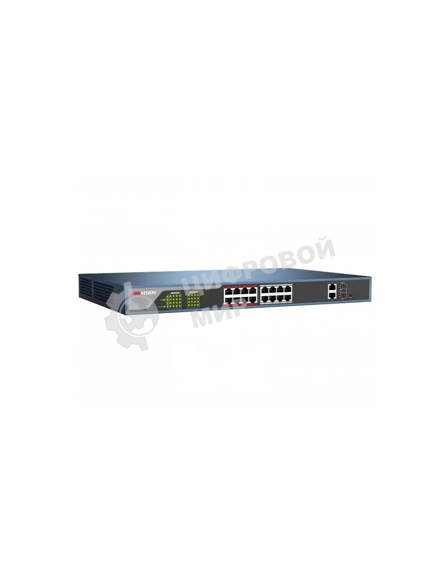 Коммутатор Hikvision DS-3E0318P-E(C), 16×1 Гбит/с PoE + 1×1 Гбит/с RJ45 + 1×1 Гбит/с Combo (RJ45/SFP), неуправляемый