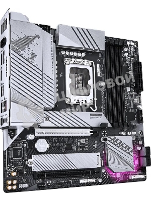 Материнская плата Gigabyte B760M AORUS ELITE WIFI6E GEN5, LGA1700, Intel B760, 4xDDR5, 4xSATA, 2xM.2 PCIe 4.0, 1xPCIe 5.0 x16, 1xPCIe 4.0 x4, 1xHDMI, 1xDisplayPort, 1x 2.5Gb LAN, 1xUSB 3.2 Gen2x2 Type-C, 1xUSB 3.2 Gen2 Type-A, 3xUSB 3.2 Gen1, 4xUSB 2.0, 2x3.5 мм, 7.1, microATX