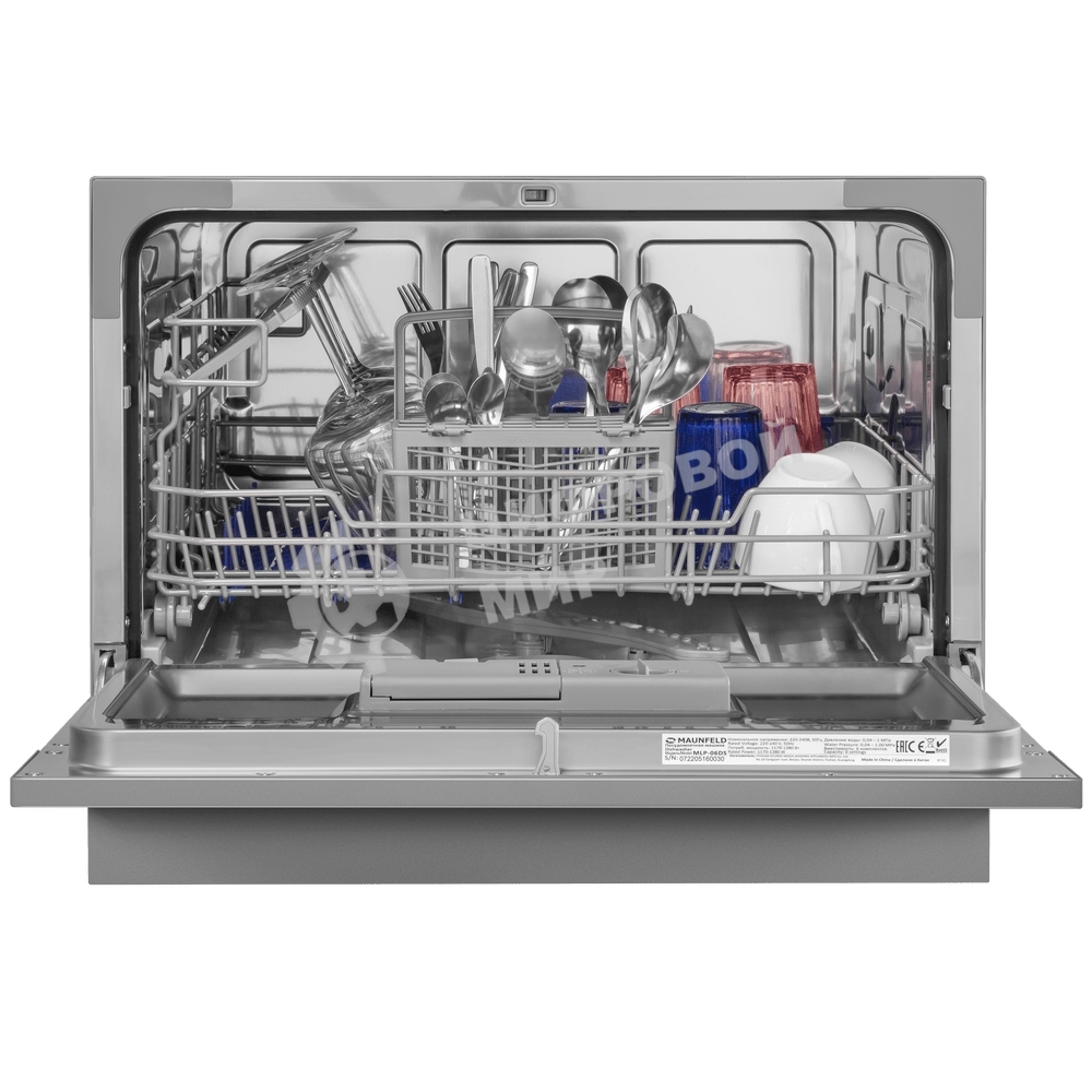 Посудомоечная машина Maunfeld MLP-06DS, серый, 55 см, 6 компл., 49 дБ, класс A+