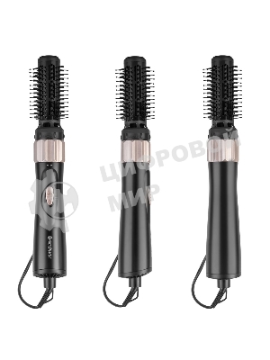 Стайлер Endever Aurora-504 1200 Вт, черный/розовое золото, 3 режима температуры, вращение в двух направлениях, керамическое покрытие