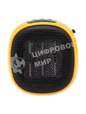 Тепловентилятор керамический Denzel DTFC-700 портативный, черный/желтый, 700 Вт, 10 м2, цифровой термостат