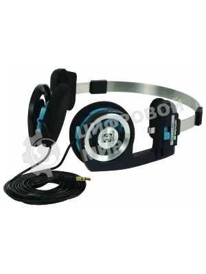 Проводные наушники KOSS Porta Pro Classic черный/голубой, накладные, проводной, складная конструкция