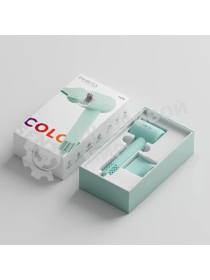 Фен Red Solution F572 зеленый/мятный, 1400 Вт, компактный, ионизация