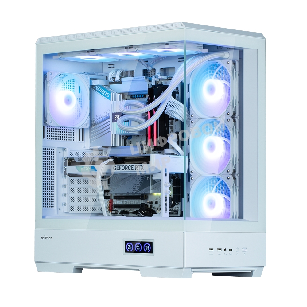 Компьютерный корпус ZALMAN P50 DS, ATX, WHITE, WINDOW, 2x3.5