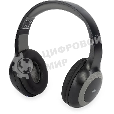 Гарнитура накладные Digma BT-15 черный/серый беспроводные bluetooth оголовье
