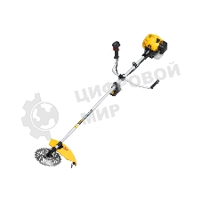 Триммер бензиновый Denzel DT-52E, 52 см3, неразъемная штанга, электростартер, состоит из 2 частей