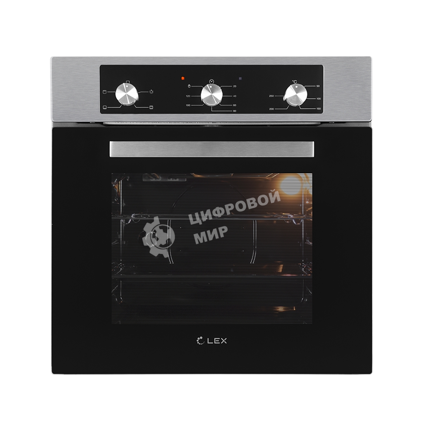 Духовой шкаф электрический встраиваемый LEX EDM 042 IX нержавеющая сталь/черный