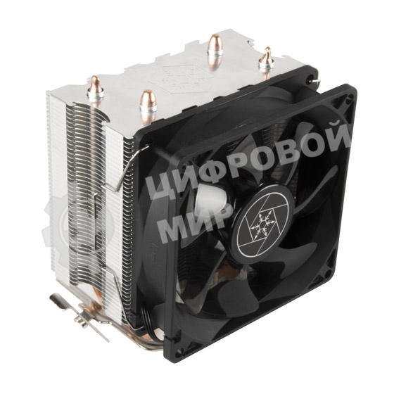 Кулер универсальный Silverstone SST-KR03 Kryton CPU Cooler, low noise, silent hydraulic bearing 92мм blue LED fan, universal Socket compatibility
