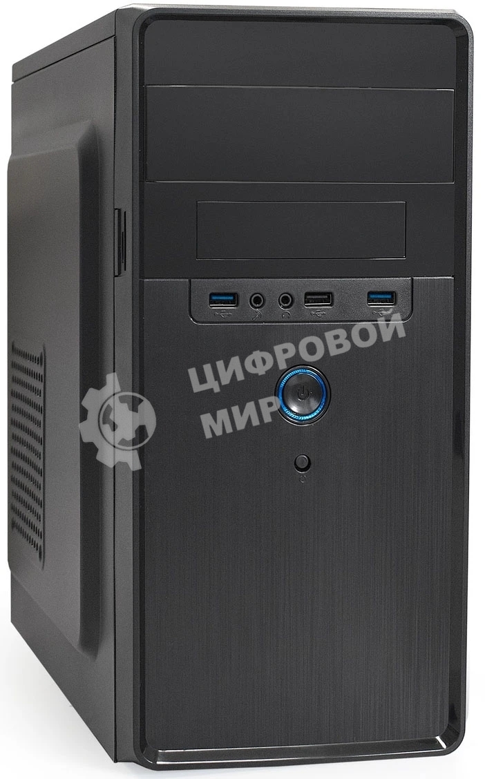 Компьютерный корпус Minitower ExeGate BA-309U2-UNS450 (mATX, БП UNS450 с вент. 12см, 1хUSB+2хUSB 3.0, HD аудио, черный)
