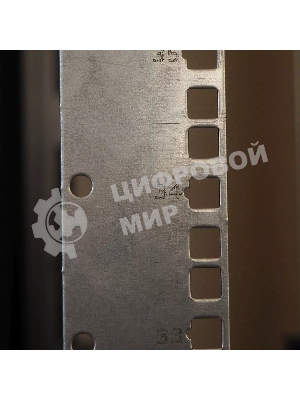 Шкаф серв. ПРОФ нап. 42U (600x1000) дверь перфорированная 2 шт., цвет черный, в сборе (ШТК-СП-42.6.10-44АА-9005) (1 коробка)