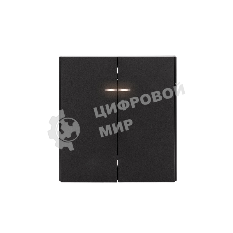 Выключатель Kranz STRONG 2 кл с подсветкой 10А с/у антрацит