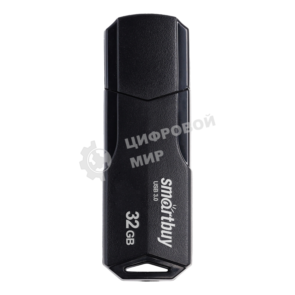Флешка USB SmartBuy CLUE black (SB32GbCLU-K3), 32Gb, USB 3.0/3.1, R/W 70/25, черный