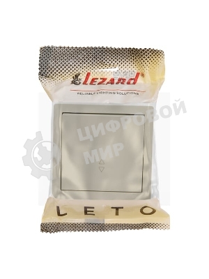 Выключатель LEZARD 752-0300-105 проходной 1-кл. ОП LETO крем