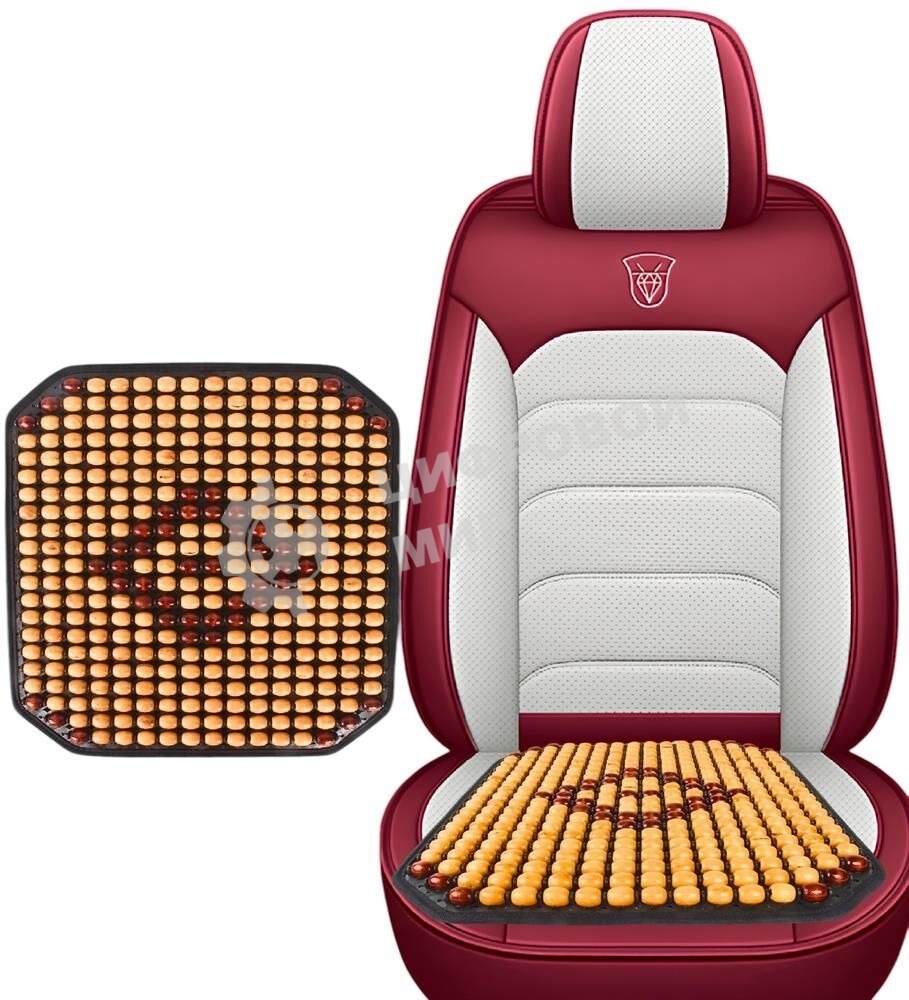 NOVA BRIGHT (коврик) массажная деревянная, бежевая с рисунком, противоскользящая основа 48144