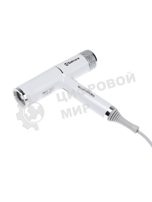 Фен SAKURA SA-4051W белый/серый, 1600 Вт, компактный