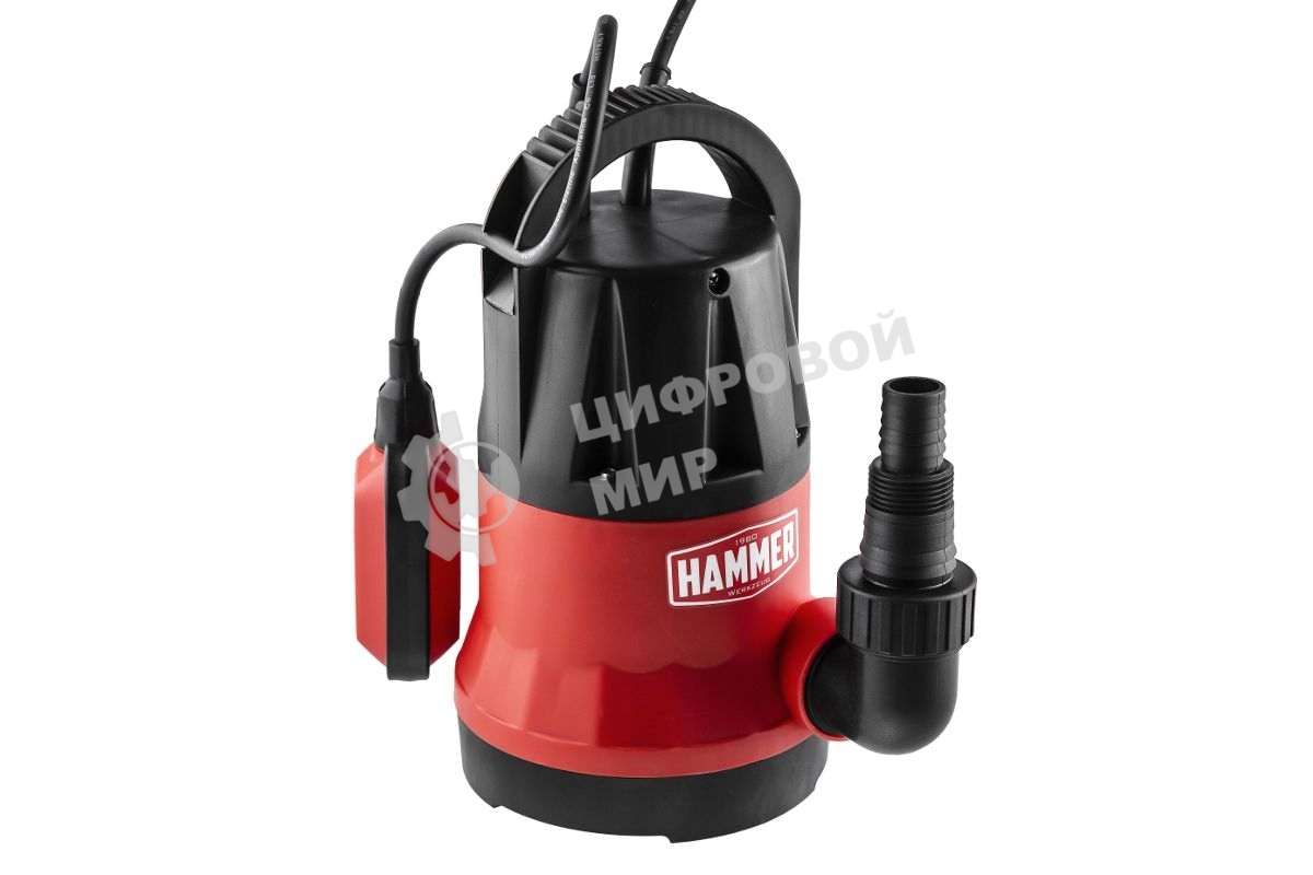 Насос дренажный Hammer NAP250CD 250Вт, 6000л/ч, высота 6м, глубина 7м