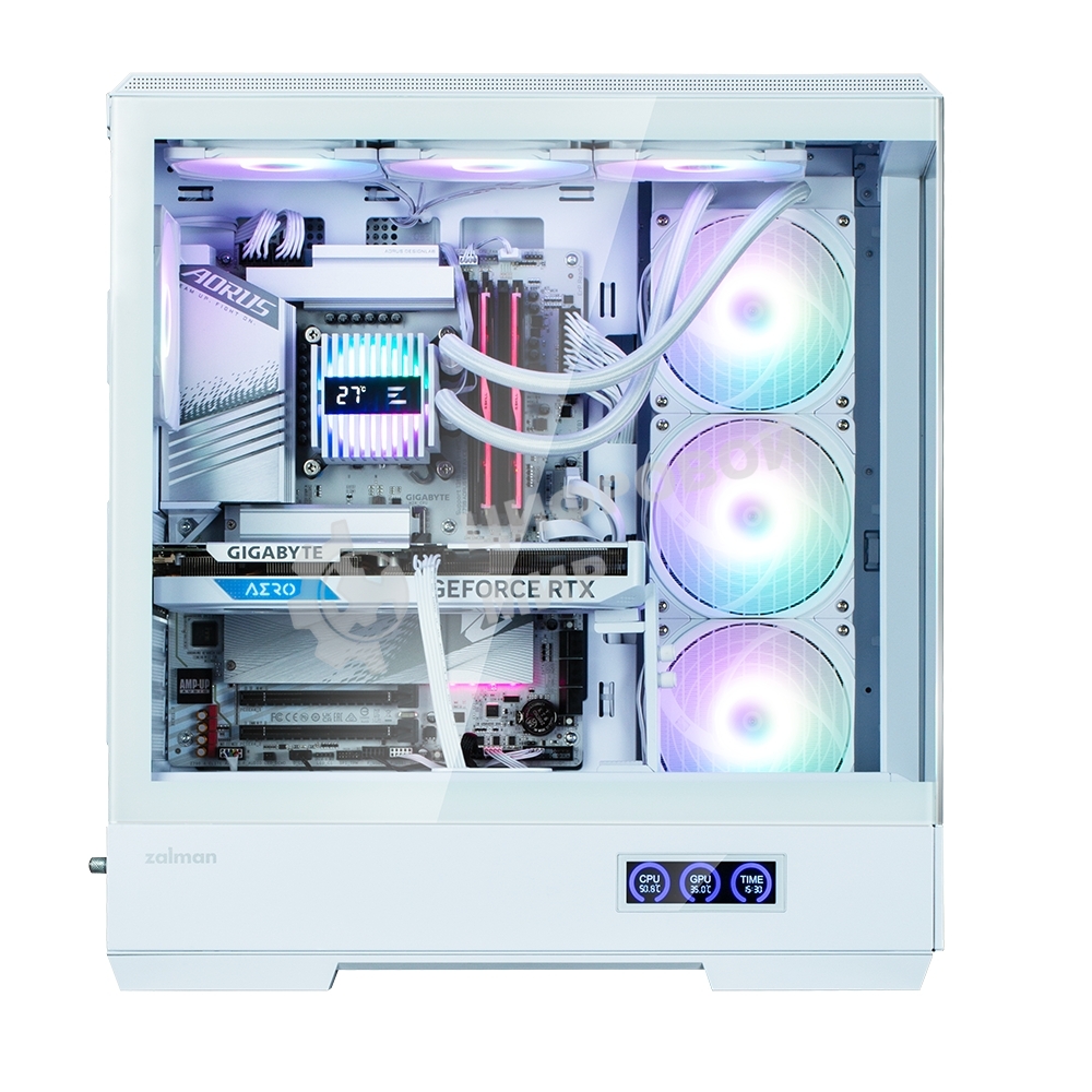 Компьютерный корпус ZALMAN P50 DS, ATX, WHITE, WINDOW, 2x3.5