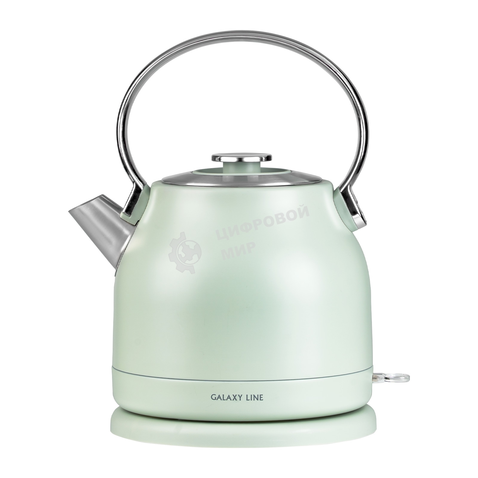 Чайник электрический Galaxy Line GL 0333, мятный, металл, 2200 Вт, 1,5 л