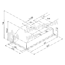 Вытяжка кухонная Krona KATE 600 GLASS BLACK PB K