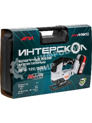 Лобзик электрический Интерскол МПА-125/36ВЭ 3000ходов/мин от аккумулятора (кейс в комплекте)