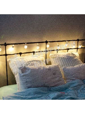 Гирлянда светодиодная Uniel Лампочки ретро на батарейках 3AA (не в/к) 18м 10 светодиодов теплый белый свет ULD-S1800-010/STB/3AA WARM белый IP20 RETRO BULBS