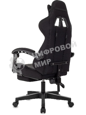 Кресло Zombie Shadow черный, экокожа, 120 кг, механизм качания, подставка для ног