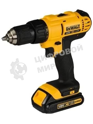 Дрель-шуруповерт DeWalt DCD771D2-QW, 18 В, 2 Ач, 42 Нм, щеточный