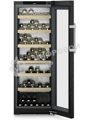Винный шкаф Liebherr WPbsi 5052-20 001 черная нерж. сталь, 320 л, 2 отсека, 131 бут., класс A