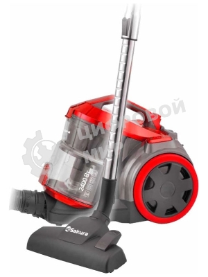 Пылесос Sakura SA-8315R красный/черный, 450/2400 Вт, уборка сухая, пылесборник контейнер 2 л