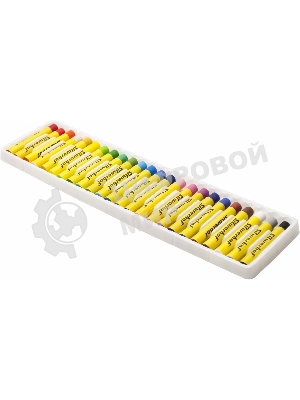 Масляная пастель Silwerhof Create, круглые, 24 цвета, длина 70мм, диаметр 10мм, картонная коробка