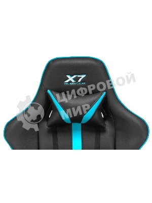 Кресло игровое A4Tech X7 GG-1200 черный/голубой искусственная кожа крестовина пластик