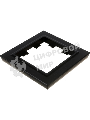 Рамка 1-мест. IEK BRITE РУ-1-БрЧ черный