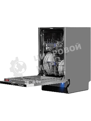 Встраиваемая посудомоечная машина Maunfeld MLP-082D Light Beam, серебристый, 44.8 см, 9 компл., 49 дБ, класс A++