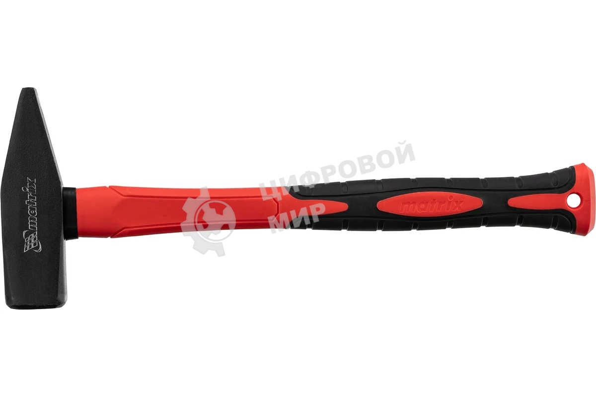 Молоток слесарный Matrix ''optimal'' 1000 г, фибергласовая обрезиненная рукоятка, квадратный боек