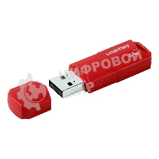 Флешка USB Smartbuy CLUE Red (SB4 GbCLU-R), 4Gb, USB 2.0, R/W 15/5, красный
