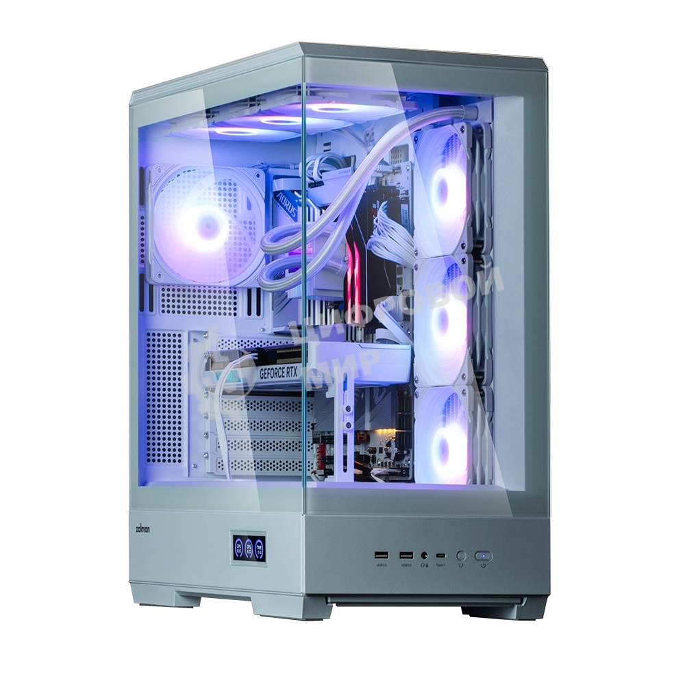 Компьютерный корпус ZALMAN P50 DS, ATX, WHITE, WINDOW, 2x3.5