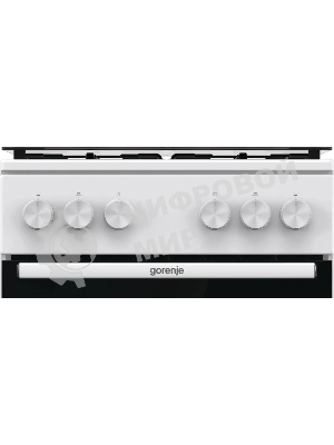 Плита газовая Gorenje GG5A10WH белый, конфорок 4 газовых, духовка 70 л, 50 см x 85 см x 59.4 см