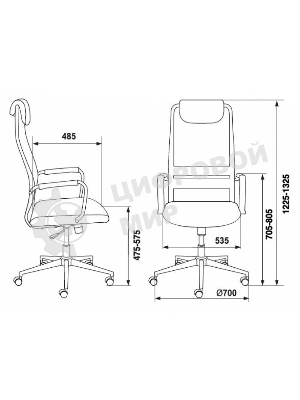 Кресло Бюрократ KB-9N/BLACK TW-01 TW-11 черный, сетка
