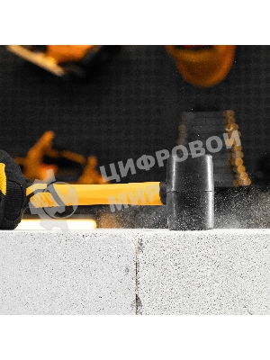 Киянка резиновая Denzel 225 г, черная, фибергласовая рукоятка c TPR покрытием