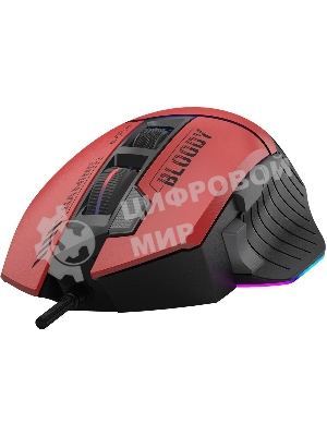 Мышь проводная A4Tech Bloody W95 Max Sports красный/черный оптическая (12000dpi) USB (10but)