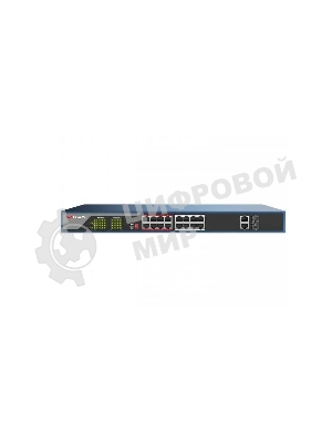 Коммутатор Hikvision DS-3E0318P-E(C), 16×1 Гбит/с PoE + 1×1 Гбит/с RJ45 + 1×1 Гбит/с Combo (RJ45/SFP), неуправляемый