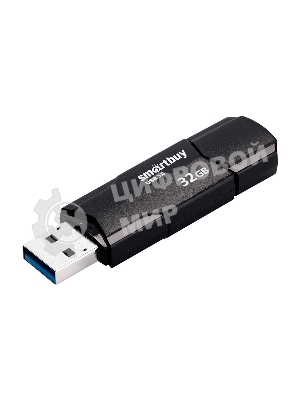 Флешка USB SmartBuy CLUE black (SB32GbCLU-K3), 32Gb, USB 3.0/3.1, R/W 70/25, черный