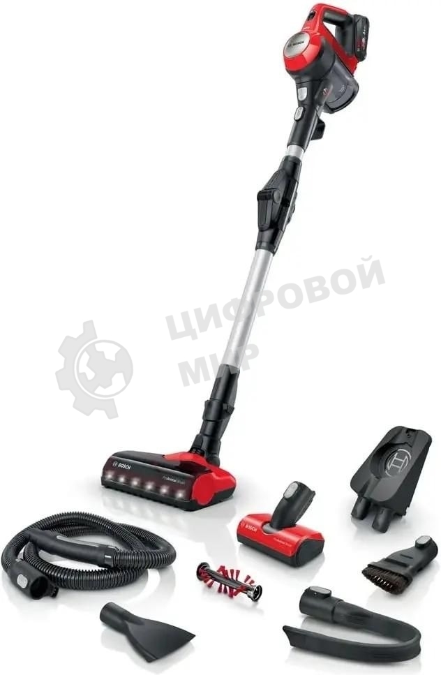 Вертикальный пылесос Bosch BCS711PET черный/красный