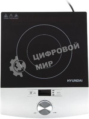 Плита настольная электрическая Hyundai HYC-0102 серебристый/черный стеклокерамика