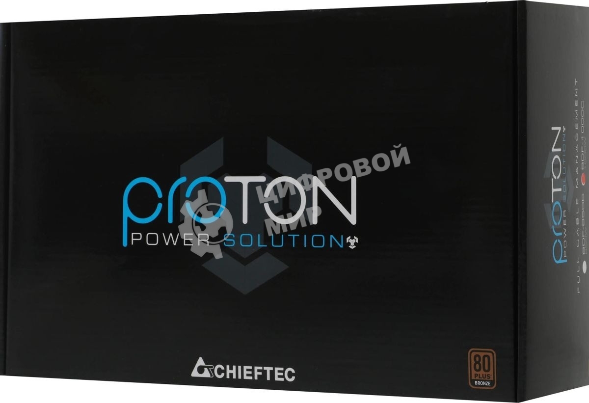 Блок питания Chieftec BDF-1000C, 1000Вт, 80 PLUS Bronze, 140мм, модульный, черный