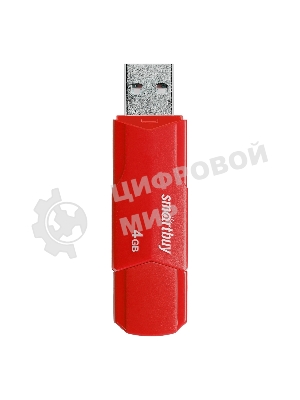 Флешка USB Smartbuy CLUE Red (SB4 GbCLU-R), 4Gb, USB 2.0, R/W 15/5, красный