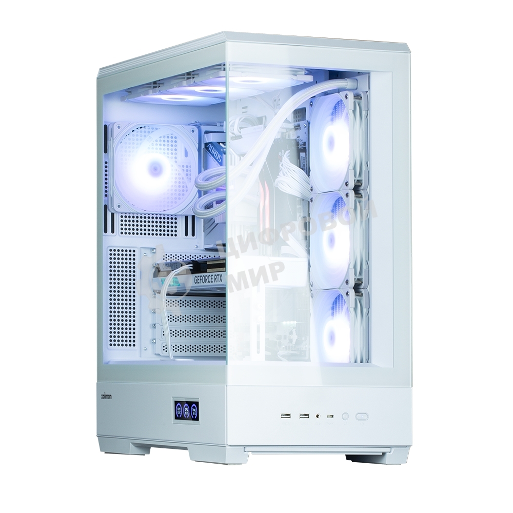 Компьютерный корпус ZALMAN P50 DS, ATX, WHITE, WINDOW, 2x3.5
