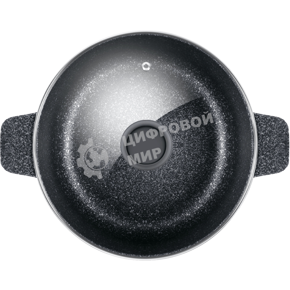 Кастрюля Maunfeld GRETA MF24GRTT01CR из литого алюминия со стеклянной крышкой, 24 см, 4 л